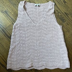 Madewell Pink Crochet Tank